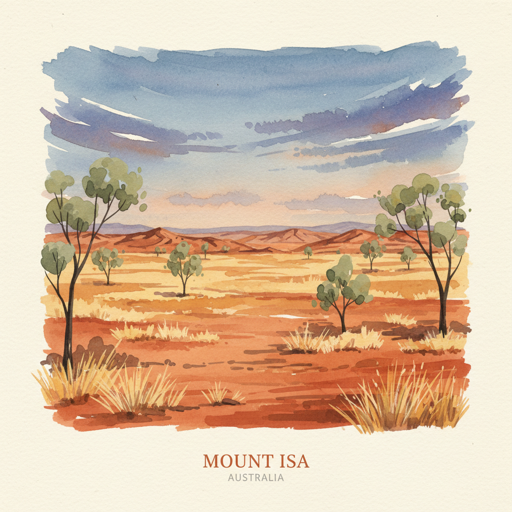 Map showing Mount Isa, Queensland, Australia